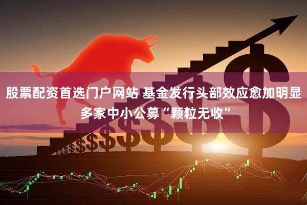 股票配资首选门户网站 基金发行头部效应愈加明显 多家中小公募“颗粒无收”